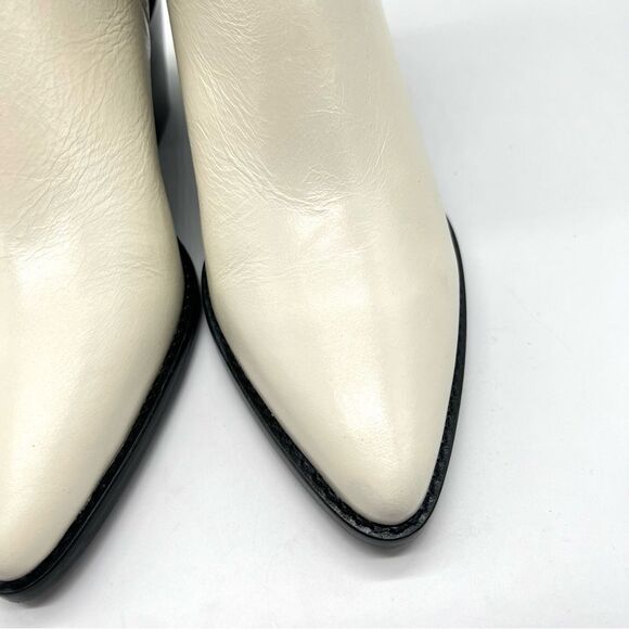 ZADIG & VOLTAIRE Size 37 7 Heritage Tyler Cecilia White Black Leather Boots NEW - Picture 6 of 15